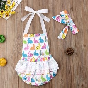 ✨2 for $32✨Brand New Bunny Romper🐰 NWT